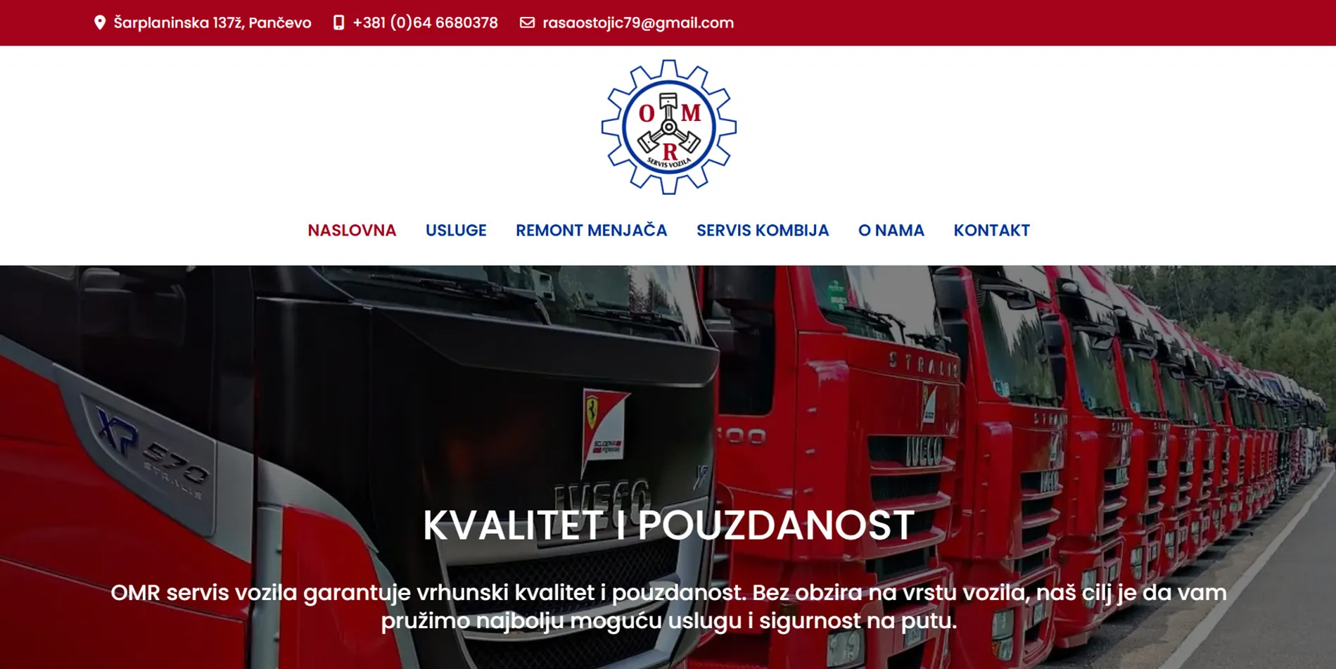 OMR servis kamiona, kombija i radnih mašina
