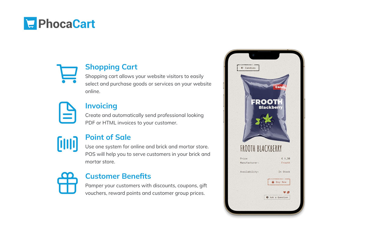 Creating a web store with Phoca Cart